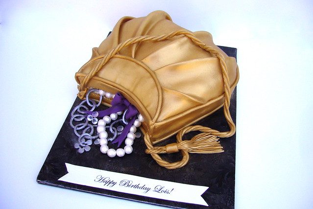 Gold purse cake | Flickr - Photo Sharing