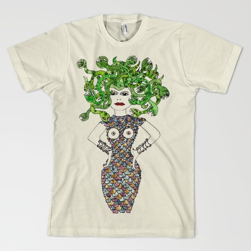 T-shirt Medusa versus Brigitte Bardot by yapwilli