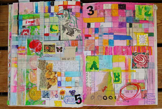 Art Journaling with Grids & Lines