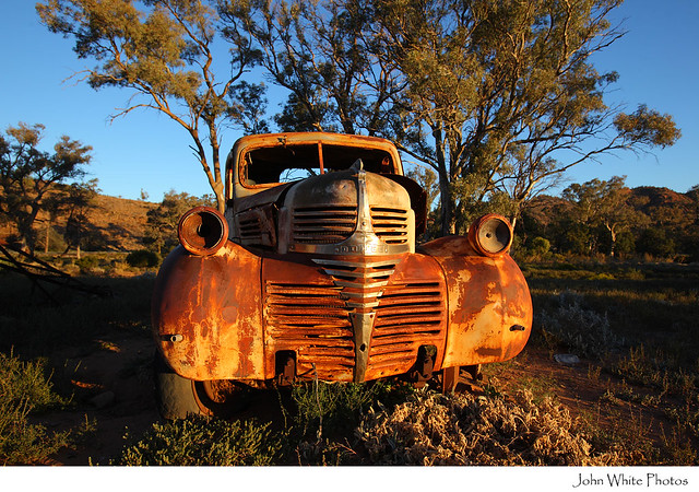 Rusty old car Outback Australia Old car in outback Australia