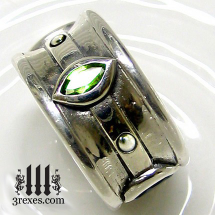 gothic wedding ring green engagement band 3rexescom