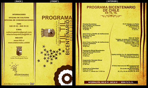 DIPTICO PROGRAMA TIL TIL BICENTENARIO DE CHILE 2010 by Eje-Z Design