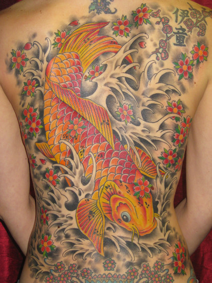 Koi backpiece by Dave Kruseman Tattoo
