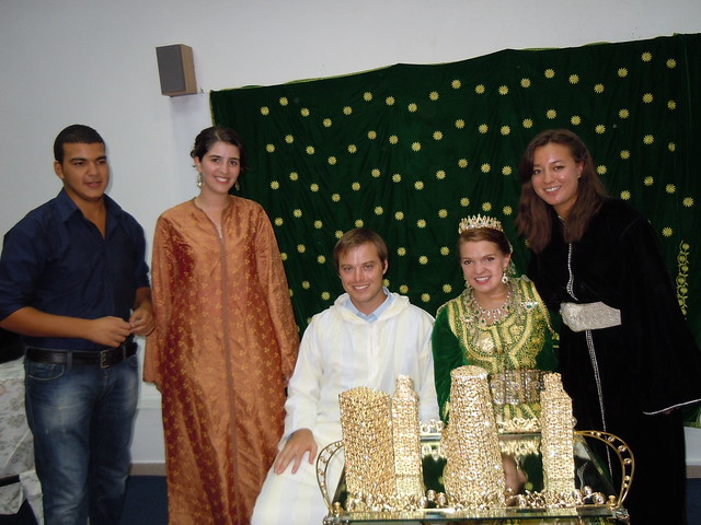 Mock Moroccanstyle Wedding Host brother Besan the married couple Bryce 