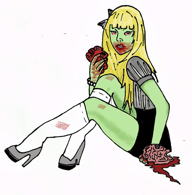 zombie pinup Ive had zombies on the brain for the last three day