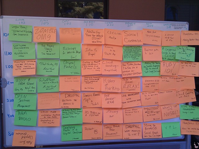 BarCampCHS 2010 Topic Board by Patrick L Archibald, on Flickr