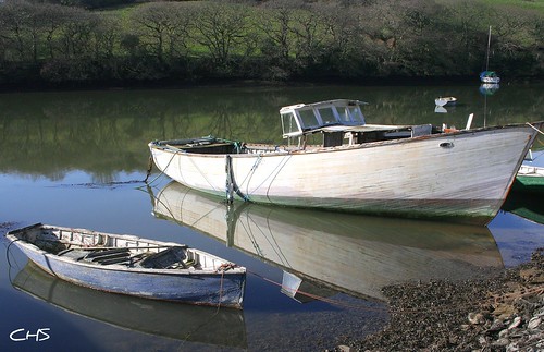 Old timer still floating. Cowlands Creek - Coombe (River Fal) by Stocker Images