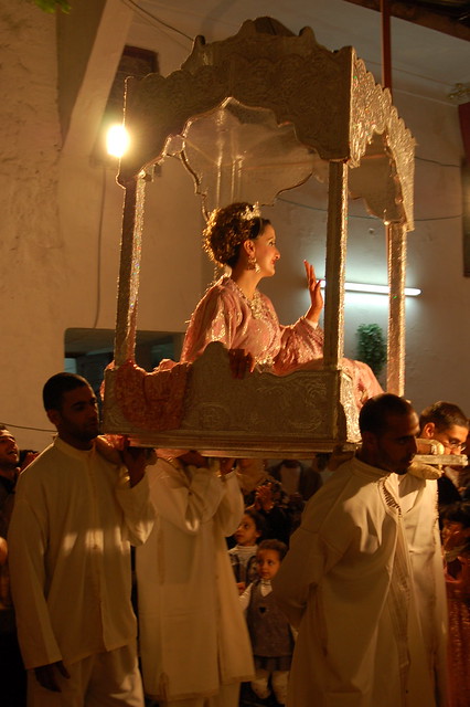 This is one of the ceremonies of a Moroccan wedding