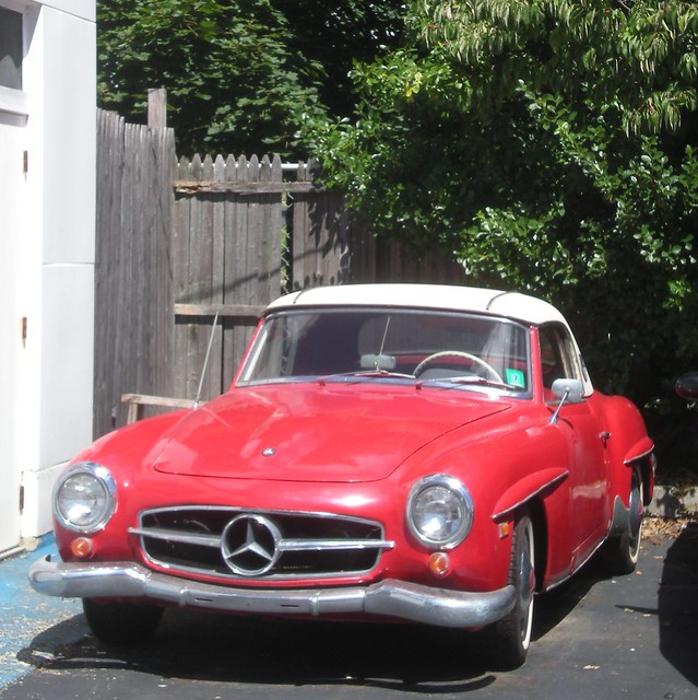 Classic MercedesBenz SL Class This red Mercedes SL convertible is clearly 