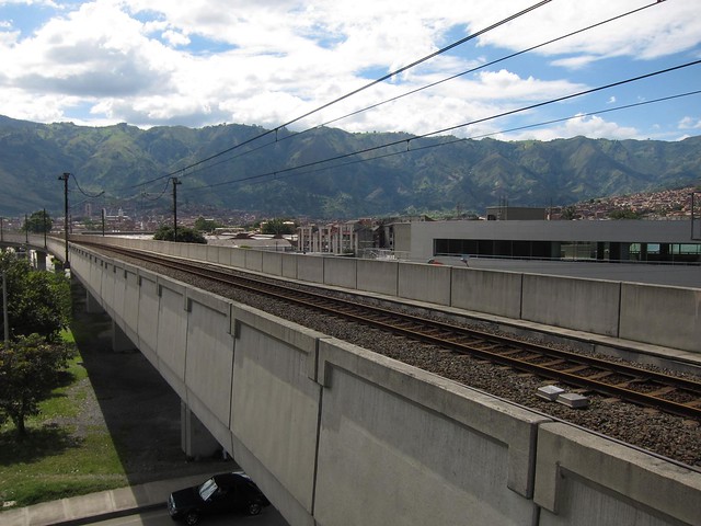 View south from Niquia toward Medellin. The mountains in the distance are where you can go paragliding.