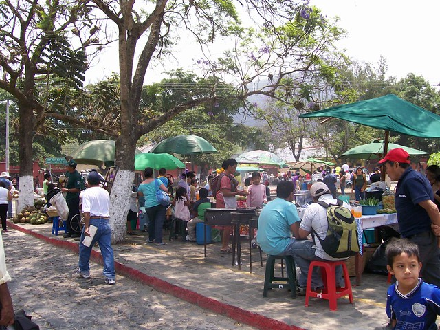 food stands in semana santa in antigua, guatemala