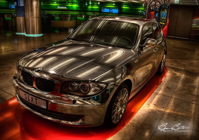 This was in the Frankfurt Airport a Chrome BMW i had to make an HDR
