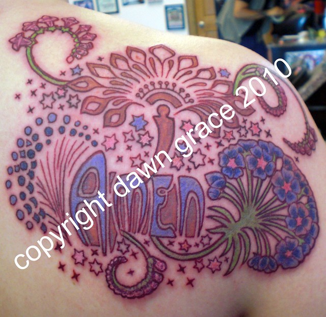 Mucha style art nouveau tattoo by Dawn Grace Please do not steal my photos