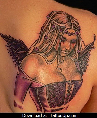angel tattoo stencils