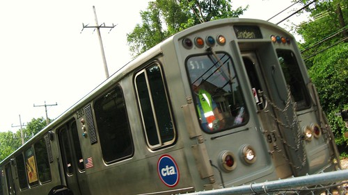 Northbound CTA Purple line train. Wilmette Illinois. July 2010. by Eddie from Chicago