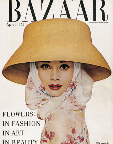 Audrey Hepburn Vogue cover by Richard Avedon Apr 1956