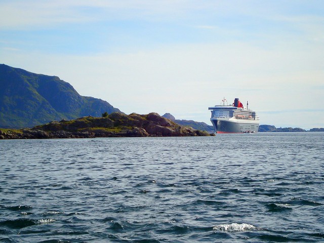 Queen Mary 2 in Lofoten, Norway
