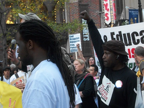 Chicago Anti-Eviction Coalition representatives at the regional march to oppose war and racism that was held in the city on October 16, 2010. The event drew over a thousand people. (Photo: Abayomi Azikiwe) by Pan-African News Wire File Photos