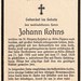 Totenzettel Kohns, Johann â  21.07.1905