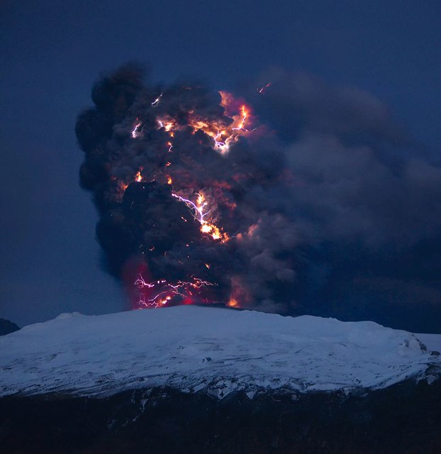 Lightning, Eyjafjallajökull Eruption, Iceland