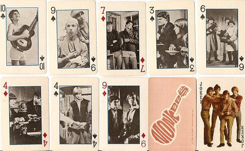 assorted monkees playing cards
