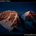 Huascaran's twin summits at dawn