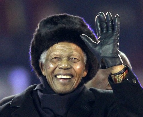 Former President Nelson Mandela at the 2010 World Cup in the Republic of South Africa. He will celebrate his 92nd birthday on Sunday, July 18, 2010. He led the African masses to national liberation in 1994. by Pan-African News Wire File Photos
