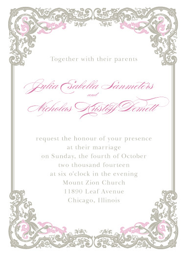 Vintage Romance Printable Wedding Invitation