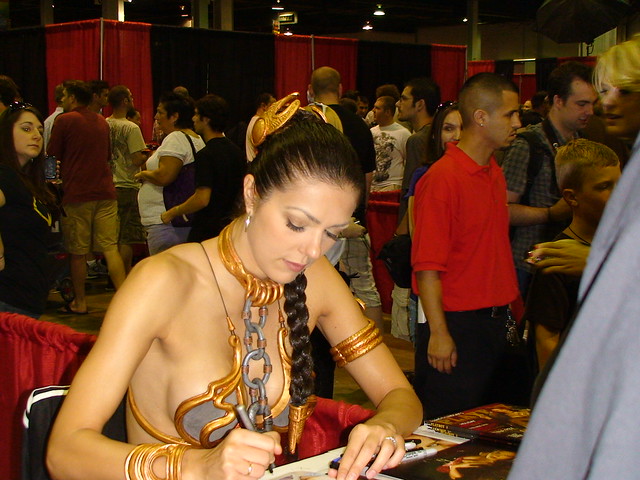 Adrianne Slave Leia Curry Adrianne Curry continued to delight the hearts 