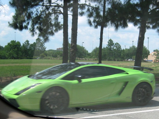 Lime Green Lamborghini This flew by me at a mall near Tampa FL