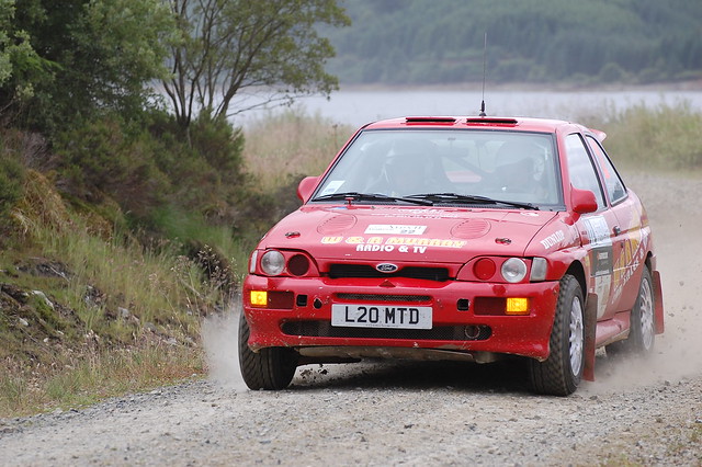 Ford Escort RS Cosworth 2010 Rally of Argyll Minard forest stage