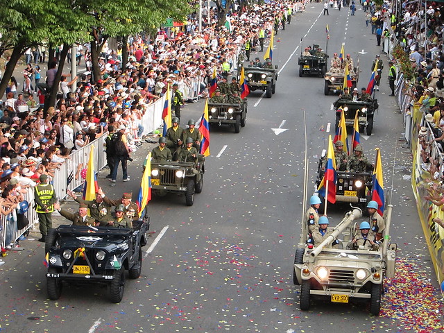 Colombian army jeeps.