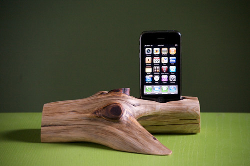 Wooden iPhone iPod Docking Station by SHUAVE sweet shoes