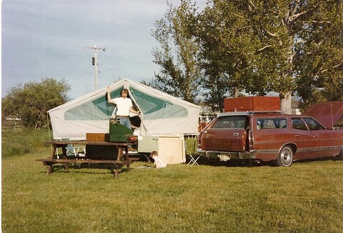 Camping with the station wagon!