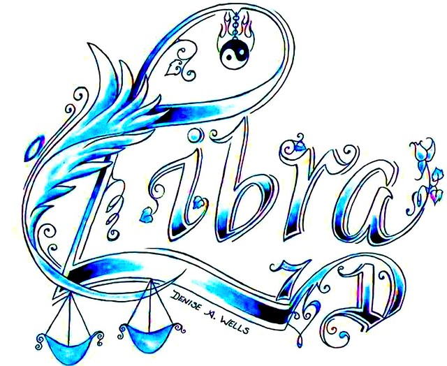 Libra Tattoo Design by Denise A Wells September 23 October 23