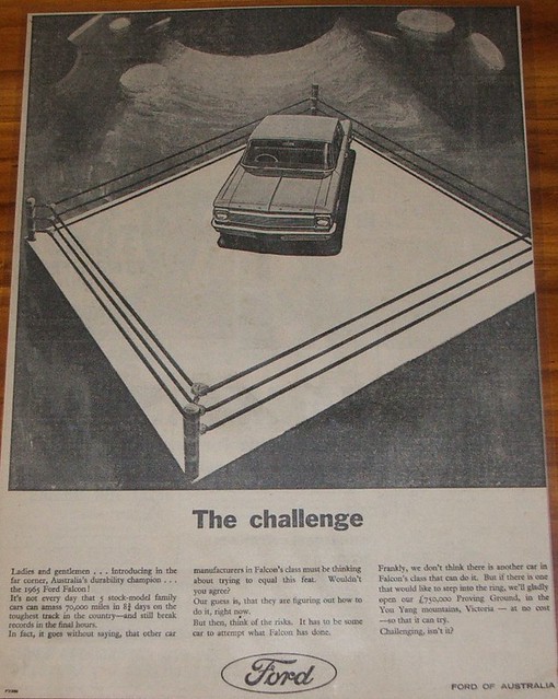 1965 XP Falcon Sedan Ad The Challenge from Ford at the time for the other
