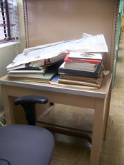 Metal study desk, October 2009