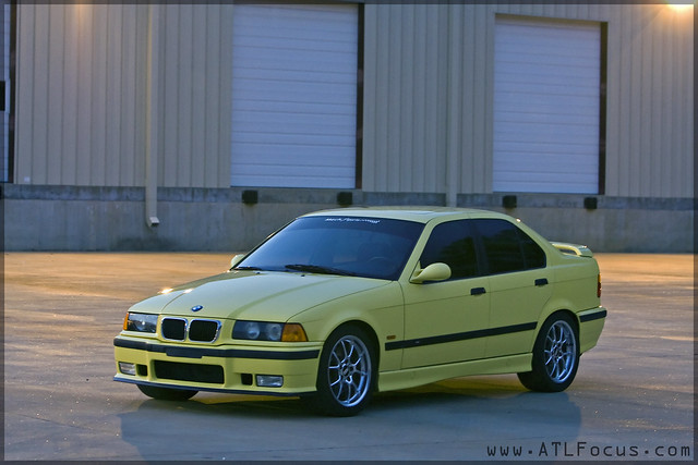 1997 BMW M3 Sedan 4 Door Dakar Yellow BBS RK 3