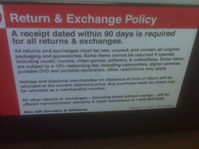 Target's Return Policy | Flickr - Photo Sharing!