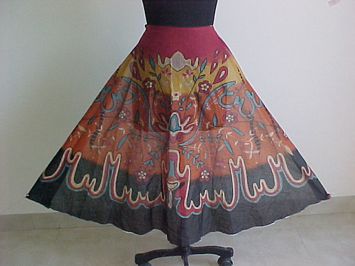 ke-110 cotton printed circular skirts
