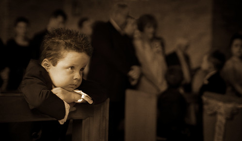 Pageboy in a chapel.