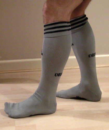 Grey Adidas Chelsea football socks by welshsock