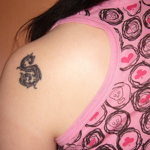 letter s tattoo taken in july 14th 2008