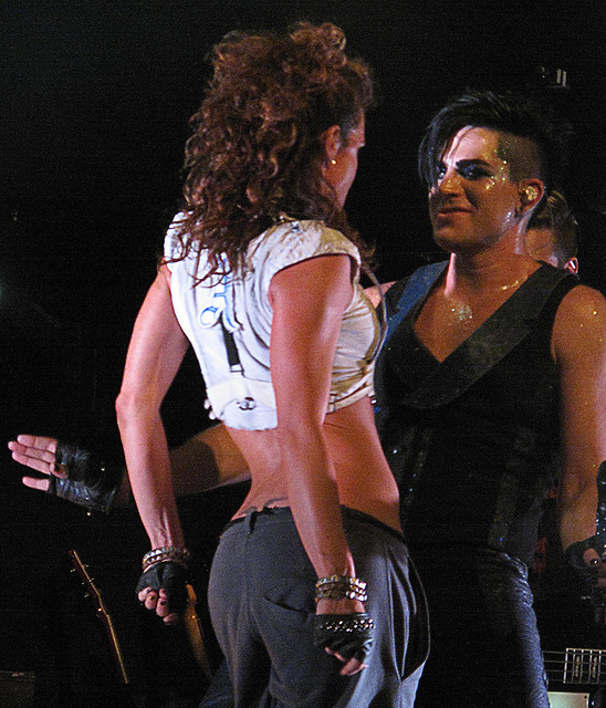 Adam dances with his choreographer Brooke Wendle near the end of If I Had 