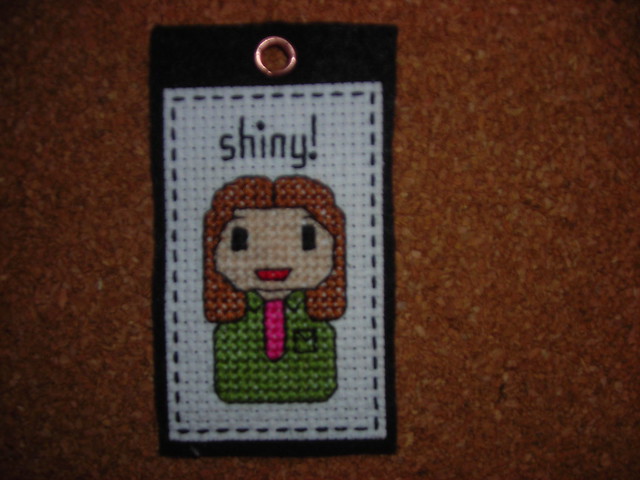 Kaylee of Firefly cross stitch Made for a Whedonverse swap