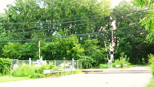 The Isabella Street CTA Purple line railroad crossing. Wilmette Illinois. July 2010. by Eddie from Chicago