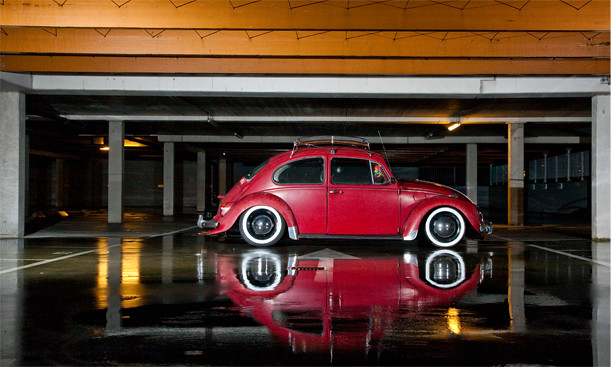 Slammed vw beetle Volkswagen beetle 1968 with 4inch narrowed front beam