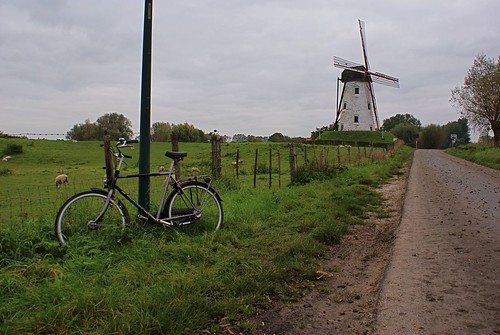 Cycling by a Windmill