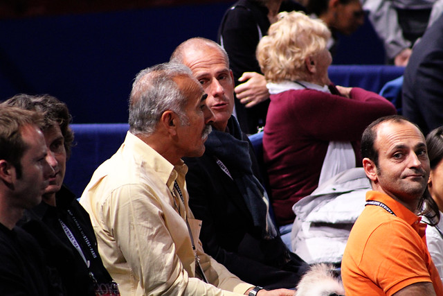 Mansour Bahrami and Guy Forget