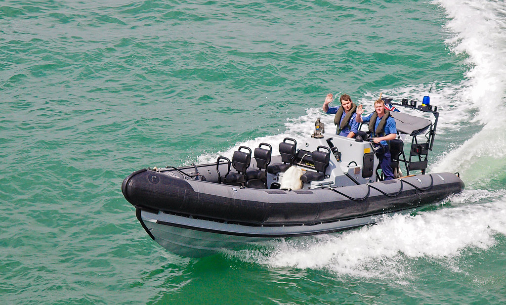 A Royal Navy Rigid Hull Inflatable Boat at Portsmouth Navy Day 2010